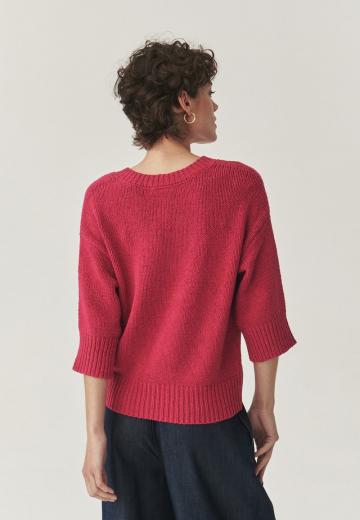 Пуловер с рукавом три четверти