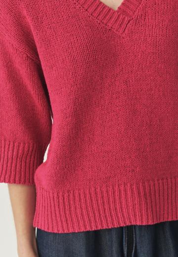 Пуловер с рукавом три четверти