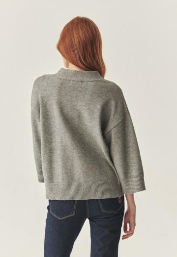 Пуловер с рукавом три четверти
