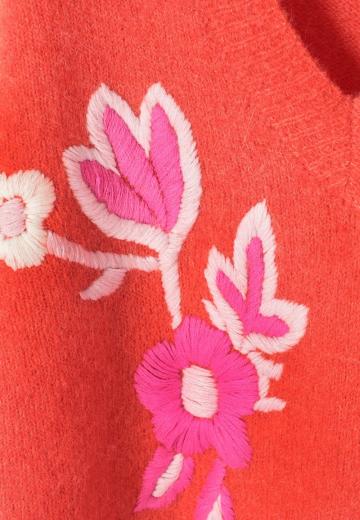 Пуловер с вырезом V