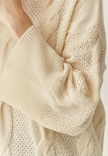 Пуловер с рукавом три четверти