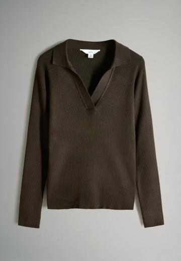 Пуловер с вырезом V