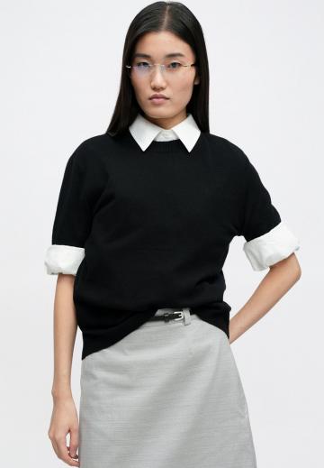 Пуловер с коротким рукавом