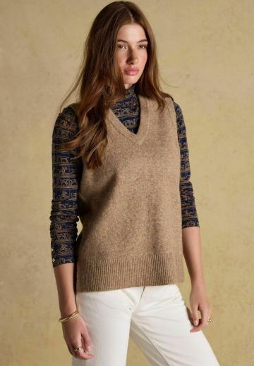 Пуловер без рукавов