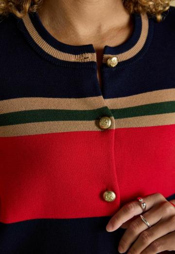 Жаккардовая вязаная кофта