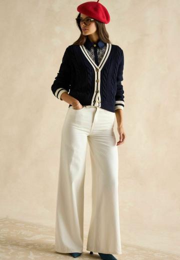 Жаккардовая вязаная кофта