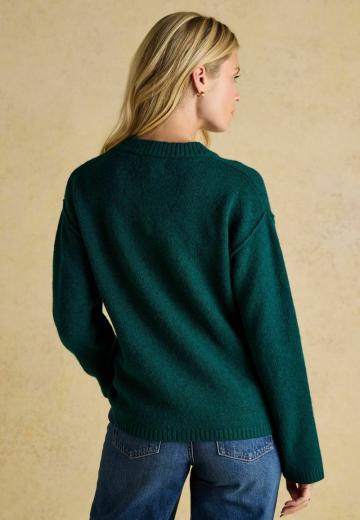 Пуловер с вырезом V