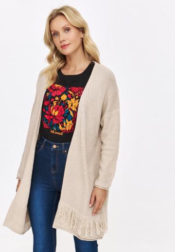 Длинный жилет