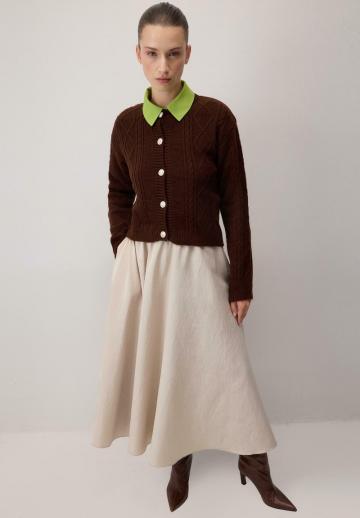 Жаккардовая вязаная кофта