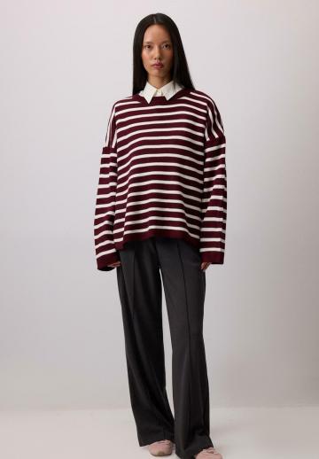 Пуловер в полоску