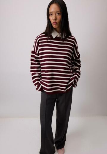 Пуловер в полоску