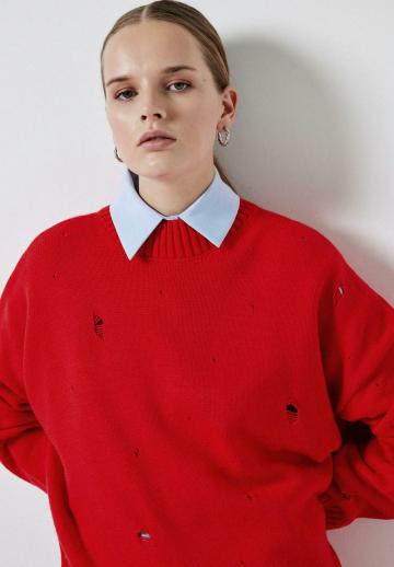 Длинный пуловер