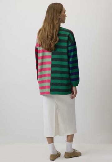 Пуловер в полоску