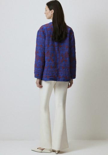 Жаккардовая вязаная кофта