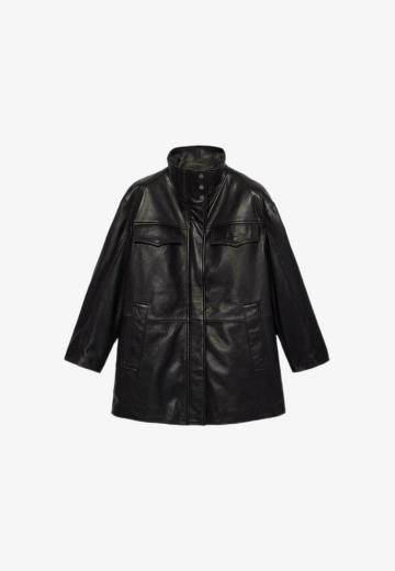 Кожаное пальто