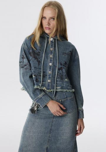 Джинсовая жилетка