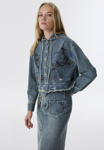 Джинсовая жилетка