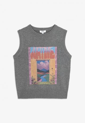 Пуловер без рукавов