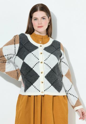 Жаккардовая вязаная кофта