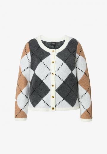 Жаккардовая вязаная кофта