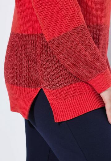 Пуловер в полоску