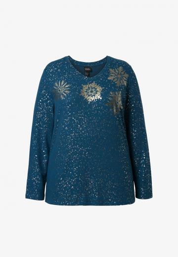 Пуловер с вырезом V