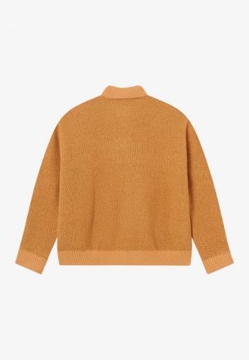 Пуловер с воротником поло