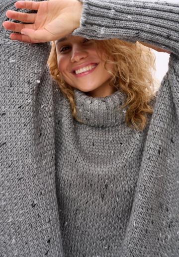 Длинный пуловер