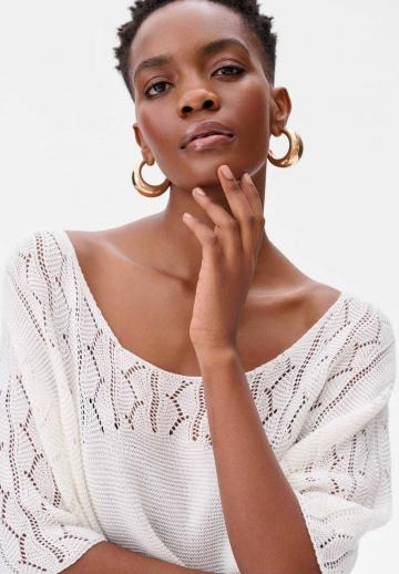 Пуловер с рукавом три четверти