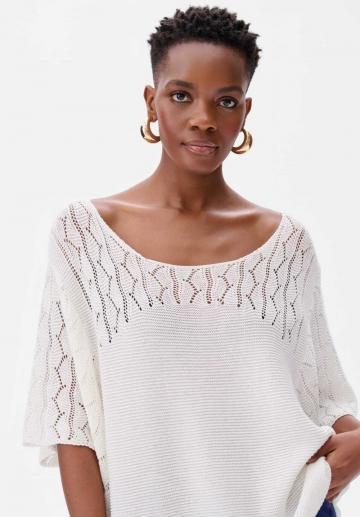 Пуловер с рукавом три четверти