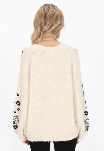 Жаккардовая вязаная кофта