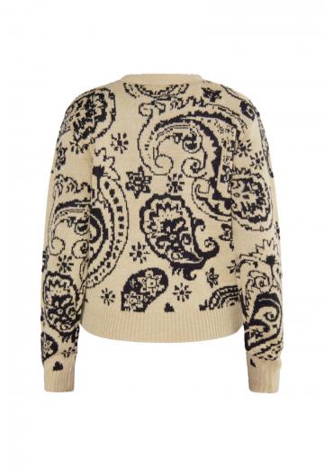 Жаккардовая вязаная кофта