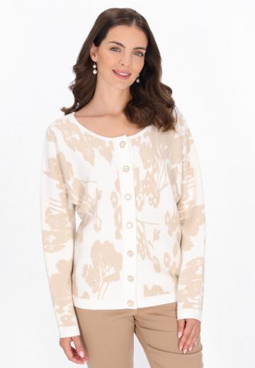 Жаккардовая вязаная кофта