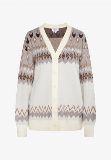 Жаккардовая вязаная кофта
