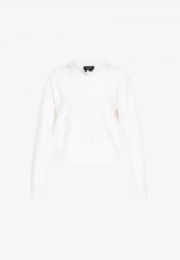 Пуловер с вырезом V