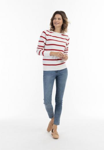 Пуловер в полоску
