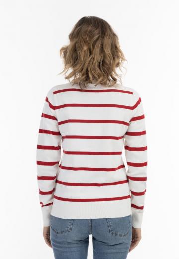Пуловер в полоску