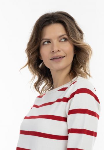 Пуловер в полоску