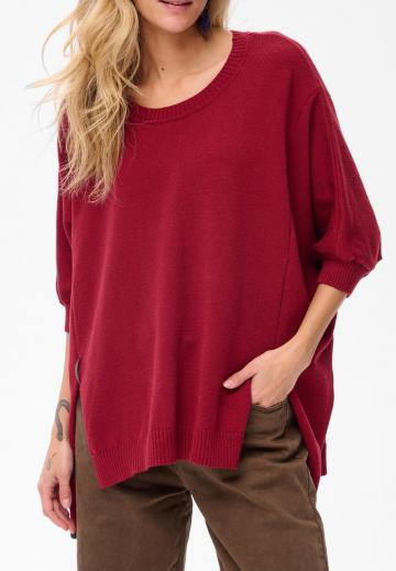 Пуловер с рукавом три четверти