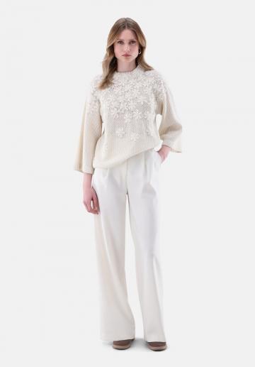 Пуловер с рукавом три четверти