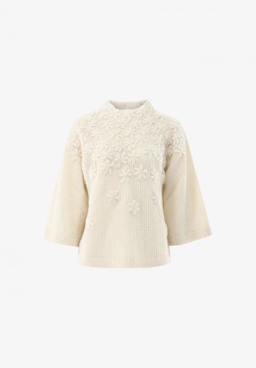 Пуловер с рукавом три четверти