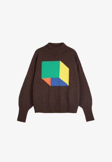 Пуловер с вырезом V