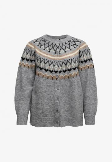 Жаккардовая вязаная кофта