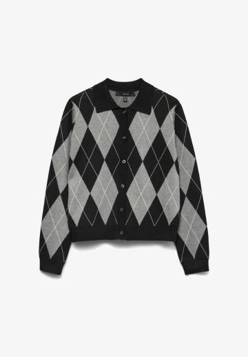 Жаккардовая вязаная кофта