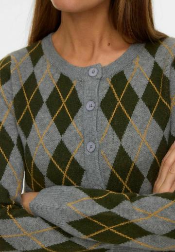 Жаккардовая вязаная кофта