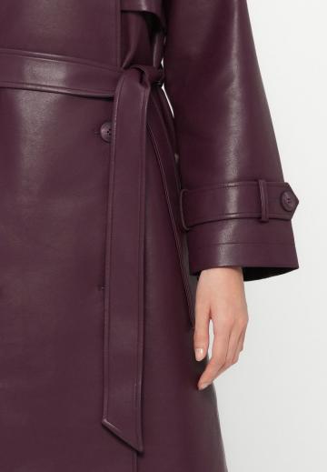 Пальто из искусственной кожи