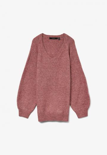 Пуловер с вырезом V