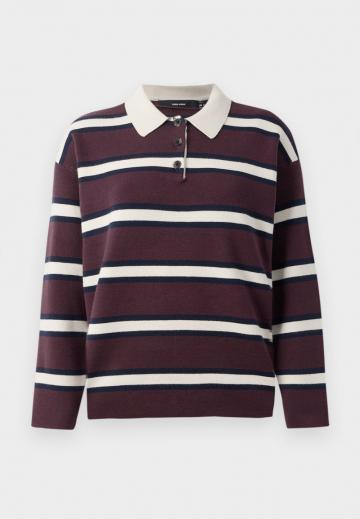 Пуловер с воротником поло