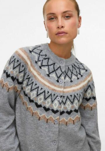 Жаккардовая вязаная кофта