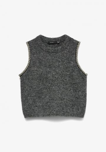 Пуловер без рукавов